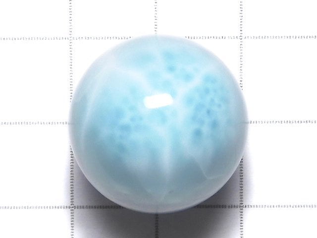 [Video][One of a kind] Larimar Pectolite AAA- Sphere, Round 19.5mm 1pc NO.3