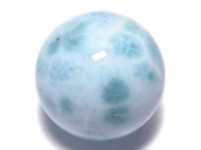 [Video][One of a kind] Larimar Pectolite AAA- Sphere, Round 22mm 1pc NO.7