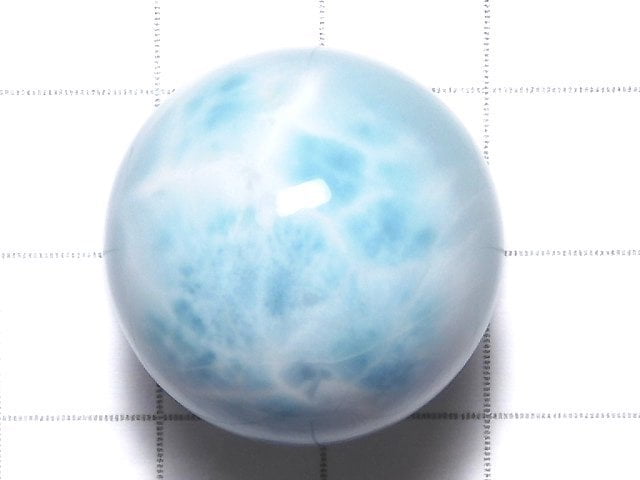 [Video][One of a kind] Larimar Pectolite AAA- Sphere, Round 22.5mm 1pc NO.9