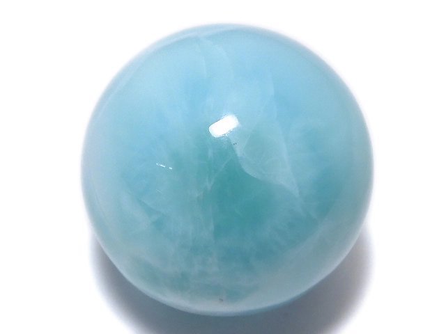 [Video][One of a kind] Larimar Pectolite AAA- Sphere, Round 22.5mm 1pc NO.12