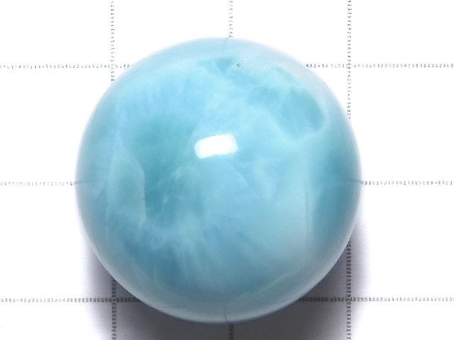 [Video][One of a kind] Larimar Pectolite AAA- Sphere, Round 22.5mm 1pc NO.12