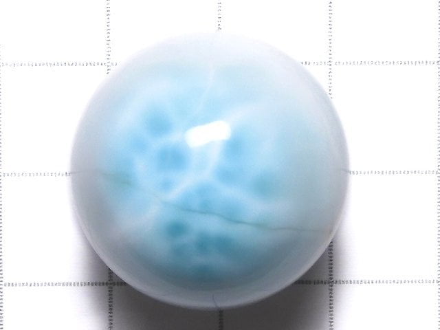 [Video][One of a kind] Larimar Pectolite AAA- Sphere, Round 23mm 1pc NO.13