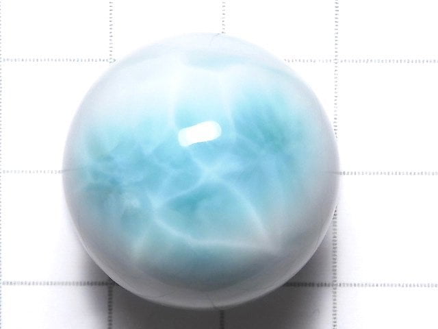 [Video][One of a kind] Larimar Pectolite AAA- Sphere, Round 22.5mm 1pc NO.15