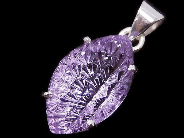 [Video][One of a kind] High Quality Amethyst AAA Pendant Silver925 NO.4