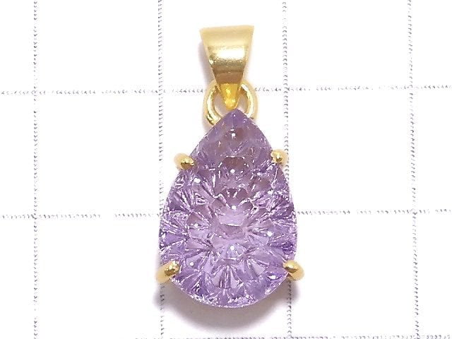 [Video][One of a kind] High Quality Amethyst AAA Pendant 18KGP NO.14