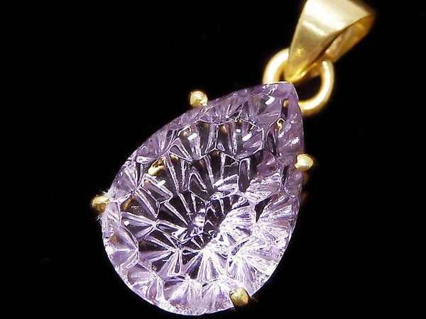 [Video][One of a kind] High Quality Amethyst AAA Pendant 18KGP NO.15