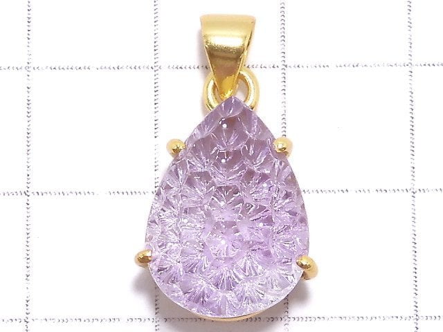 [Video][One of a kind] High Quality Amethyst AAA Pendant 18KGP NO.17