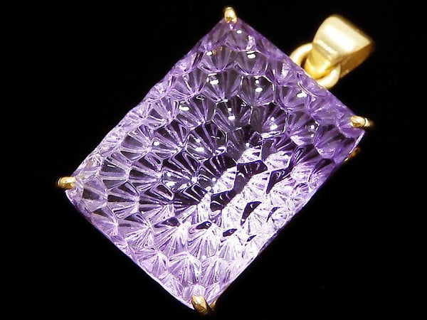 [Video][One of a kind] High Quality Amethyst AAA Pendant 18KGP NO.19