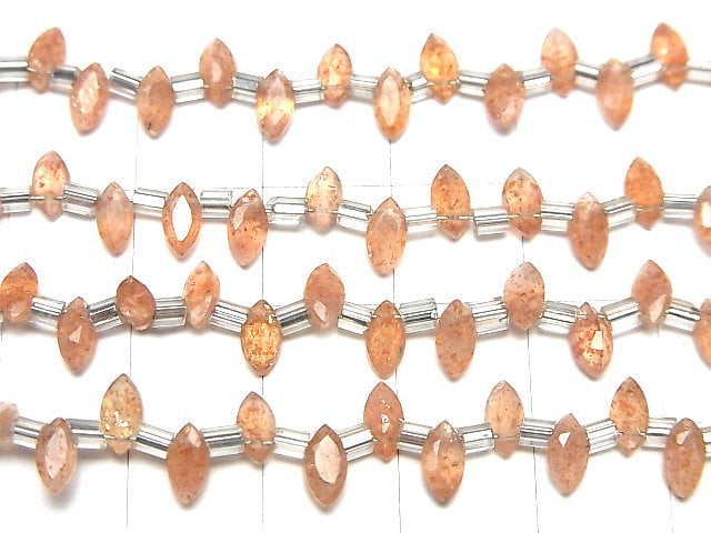 [Video]High Quality Sunstone AA++ Marquise Faceted 6x3mm 1strand (18pcs )