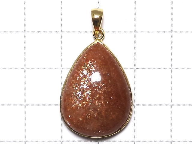 [Video][One of a kind] Sunstone AAA Pendant 18KGP NO.4