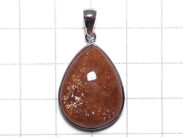 [Video][One of a kind] Sunstone AAA Pendant Silver925 NO.13