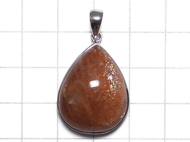 [Video][One of a kind] Sunstone AAA Pendant Silver925 NO.14