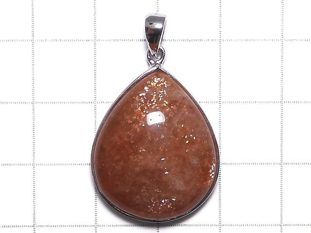 [Video][One of a kind] Sunstone AAA Pendant Silver925 NO.15