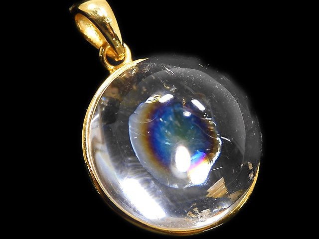 [Video][One of a kind] Iris Quartz AAA- Pendant 18KGP NO.54