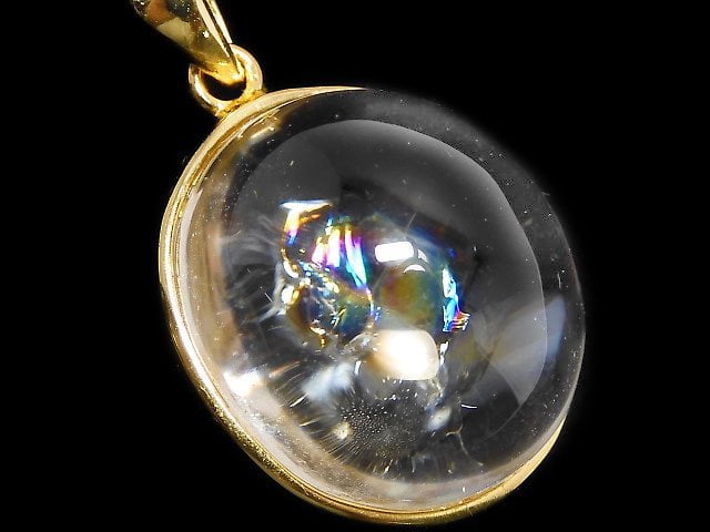 [Video][One of a kind] Iris Quartz AAA- Pendant 18KGP NO.55