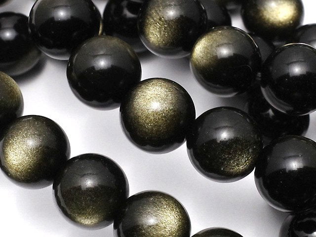 [Video] Golden Obsidian AAA Round 10mm Bracelet