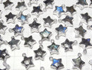 [Video]Labradorite Star Charm Silver color 2pcs