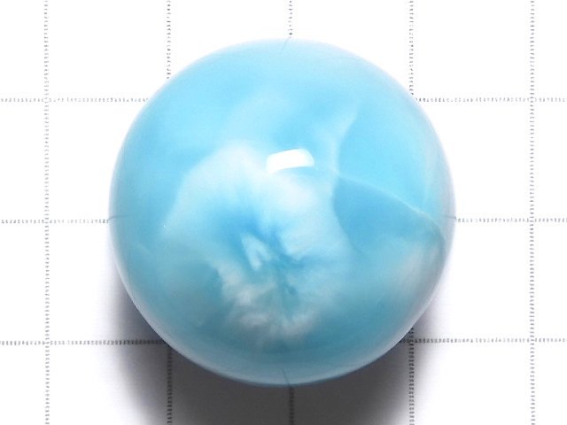 [Video][One of a kind] Larimar Pectolite AAA Sphere, Round 26mm 1pc NO.102