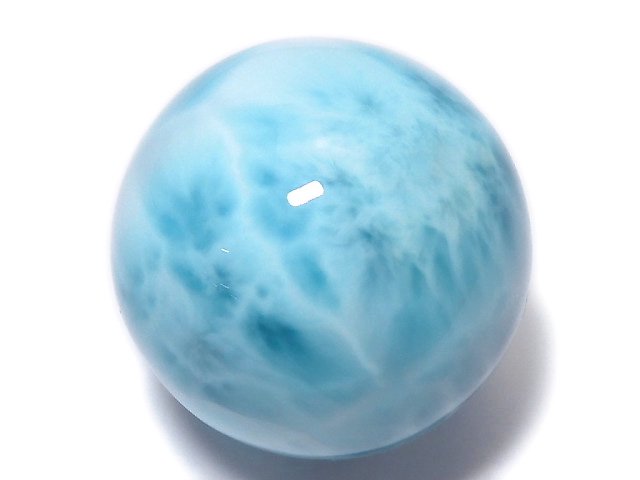 [Video][One of a kind] Larimar Pectolite AAA Sphere, Round 26mm 1pc NO.104