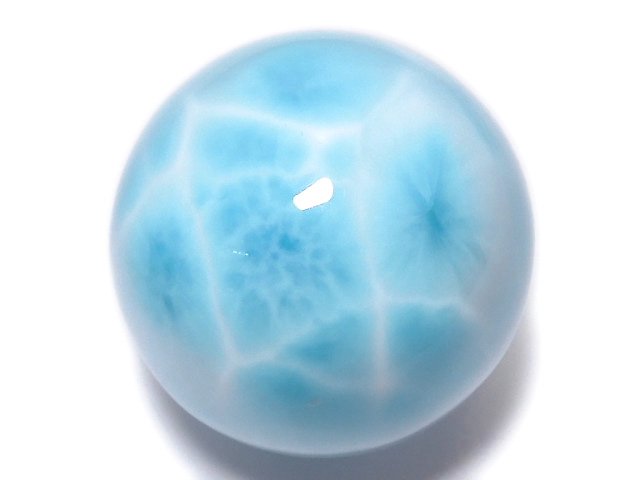 [Video][One of a kind] Larimar Pectolite AAA Sphere, Round 25mm 1pc NO.105