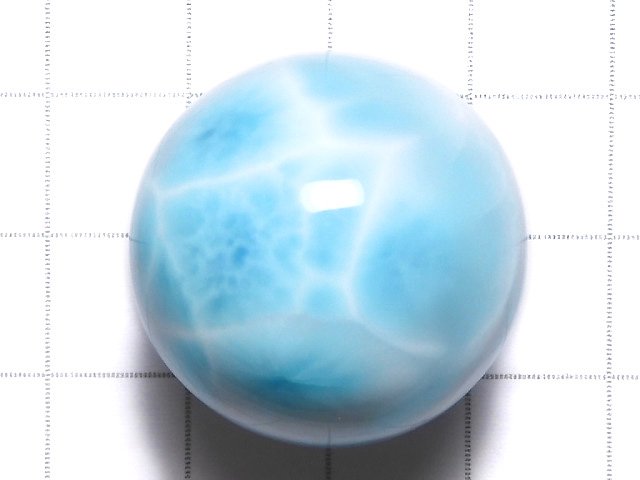 [Video][One of a kind] Larimar Pectolite AAA Sphere, Round 25mm 1pc NO.105