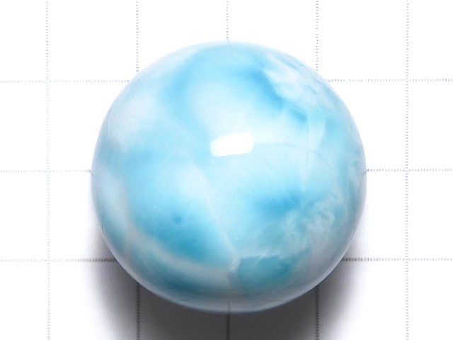 [Video][One of a kind] Larimar Pectolite AAA Sphere, Round 27.5mm 1pc NO.107