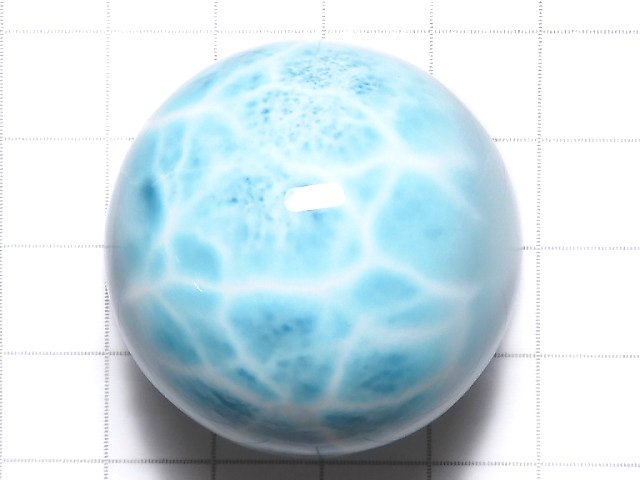 [Video][One of a kind] Larimar Pectolite AAA Sphere, Round 34.5mm 1pc NO.111