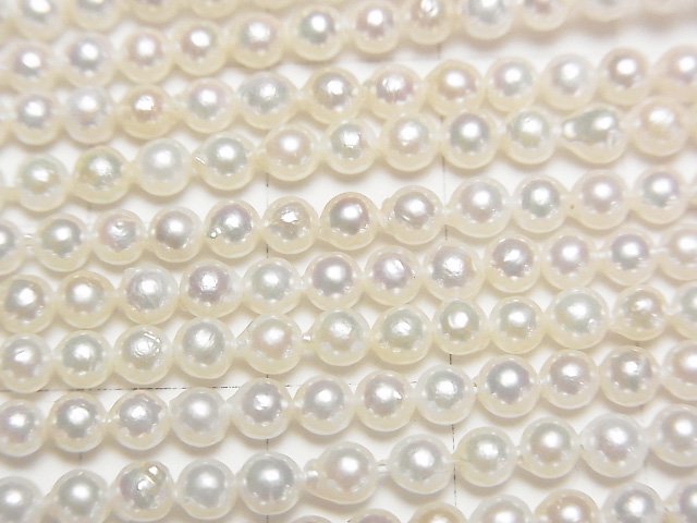 [Video] Fresh Water Pearl AAA- Round 3-3.5mm White 1strand beads (aprx.15inch/37cm)