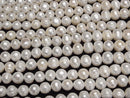 [Video] Fresh Water Pearl AA Wrinkle Potato 10mm White 1strand beads (aprx.13inch/33cm)