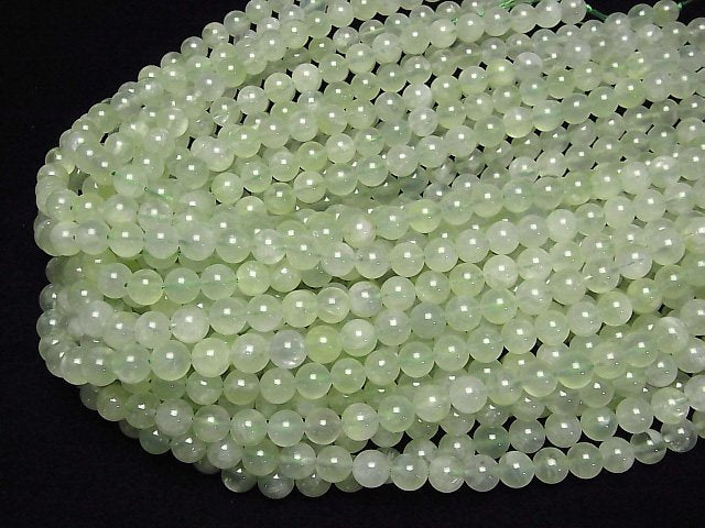 [Video]Prehnite AAA- Round 8mm half or 1strand beads (aprx.15inch/36cm)