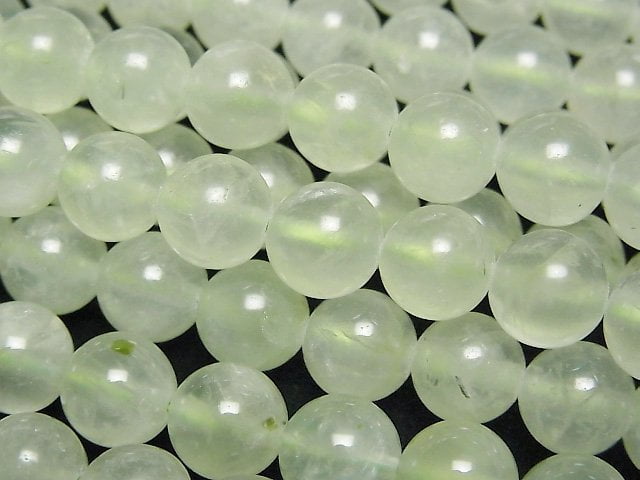 [Video]Prehnite AA++ Round 8mm half or 1strand beads (aprx.15inch/36cm)