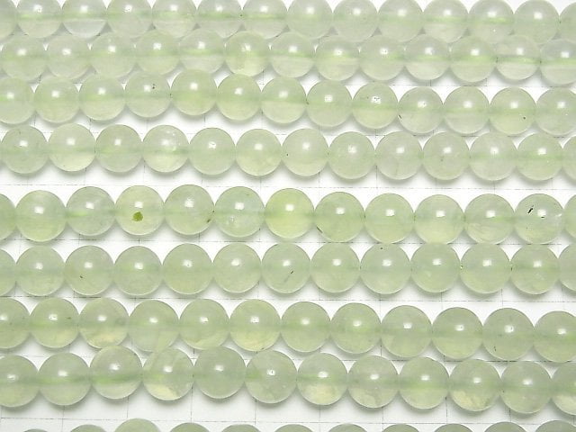 [Video]Prehnite AA++ Round 8mm half or 1strand beads (aprx.15inch/36cm)