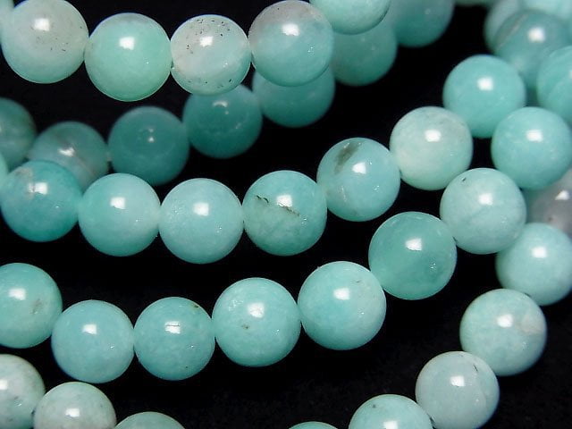 [Video] Peruvian Amazonite AA Round 6mm Bracelet