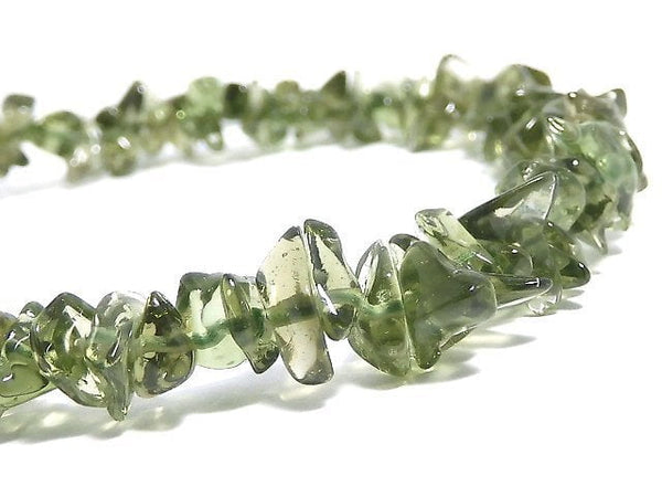 [Video][One of a kind] Moldavite AAA Chips (Small Nugget) Bracelet NO.4