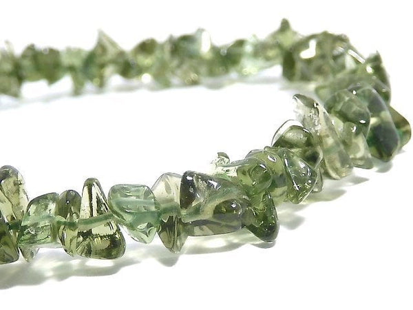 [Video][One of a kind] Moldavite AAA Chips (Small Nugget) Bracelet NO.7