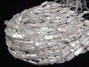[Video] Fresh Water Pearl AA+ Rectangle 19-23mm White 1strand beads (aprx.14inch/35cm)