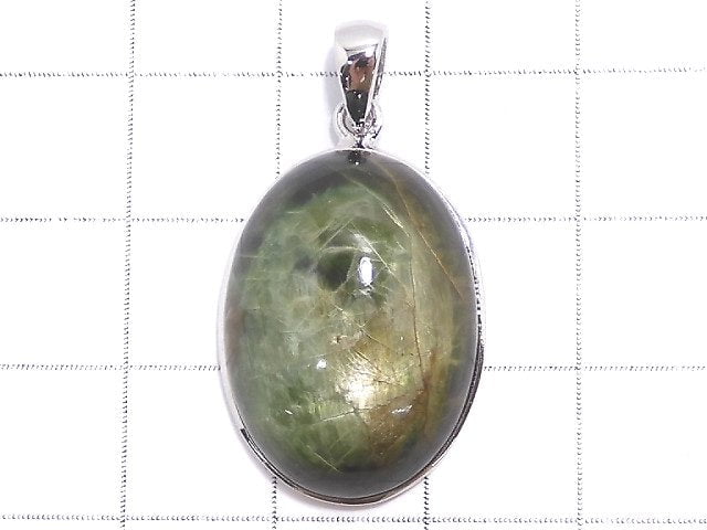 [Video][One of a kind] Chrome Diopside Pendant Silver925 NO.1