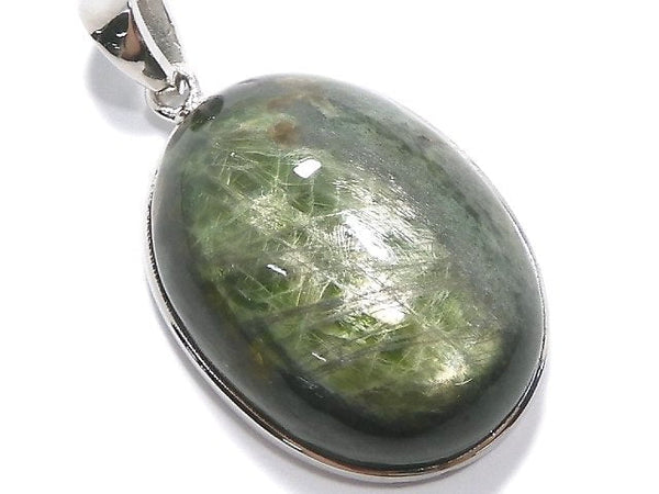 [Video][One of a kind] Chrome Diopside Pendant Silver925 NO.6