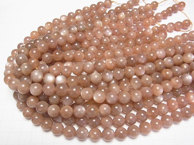 [Video] Orange Moonstone AA++ Round 10mm half or 1strand beads (aprx.15inch/36cm)