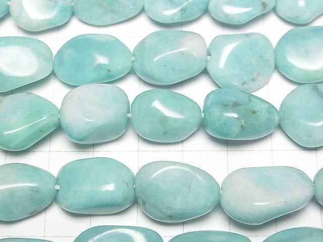 [Video] Peruvian Amazonite AA Nugget half or 1strand beads (aprx.15inch/36cm)