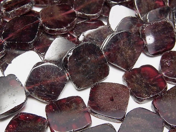 [Video] Garnet Slice Nugget half or 1strand beads (aprx.7inch/18cm)