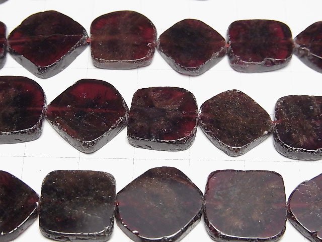 [Video] Garnet Slice Nugget half or 1strand beads (aprx.7inch/18cm)