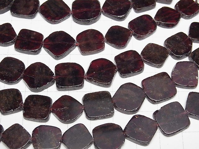 [Video] Garnet Slice Nugget half or 1strand beads (aprx.7inch/18cm)