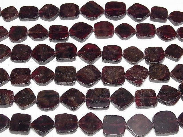 [Video] Garnet Slice Nugget half or 1strand beads (aprx.7inch/18cm)