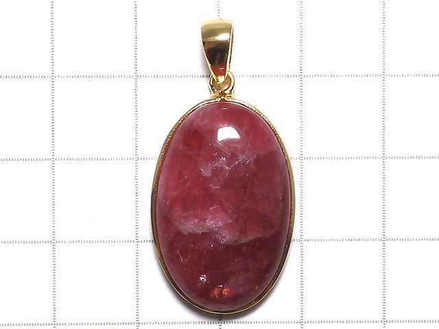 [Video][One of a kind] Rhodonite AAA Pendant 18KGP NO.11