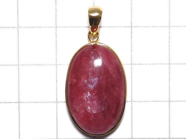 [Video][One of a kind] Rhodonite AAA Pendant 18KGP NO.13