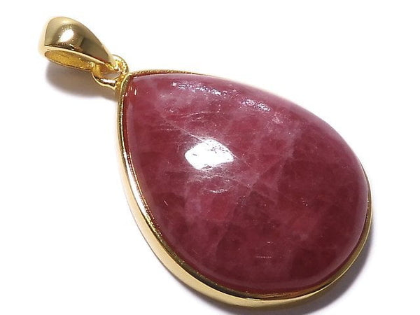 [Video][One of a kind] Rhodonite AAA Pendant 18KGP NO.14