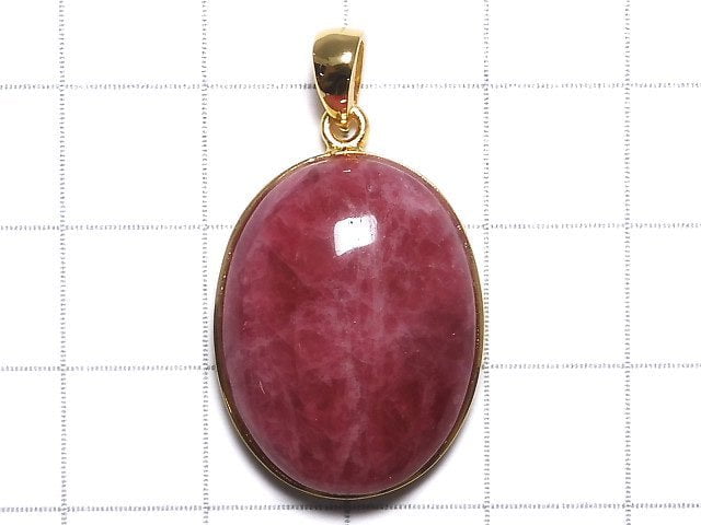 [Video][One of a kind] Rhodonite AAA Pendant 18KGP NO.15