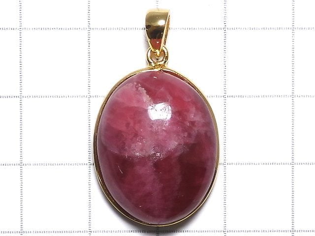 [Video][One of a kind] Rhodonite AAA Pendant 18KGP NO.17