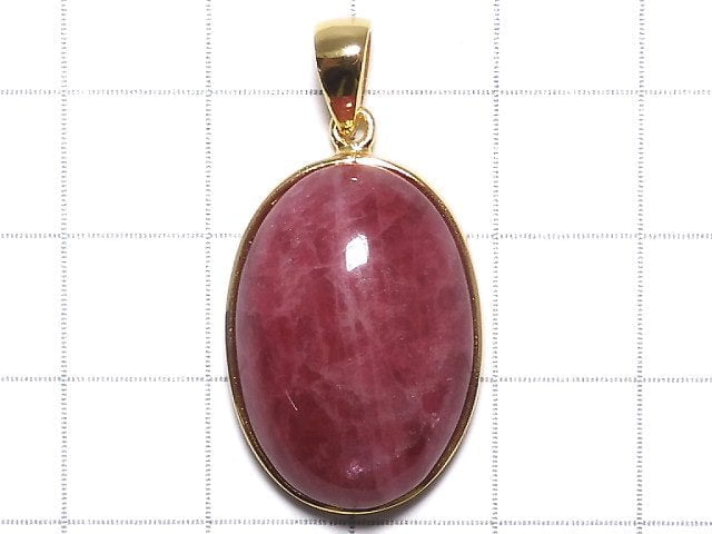 [Video][One of a kind] Rhodonite AAA Pendant 18KGP NO.19